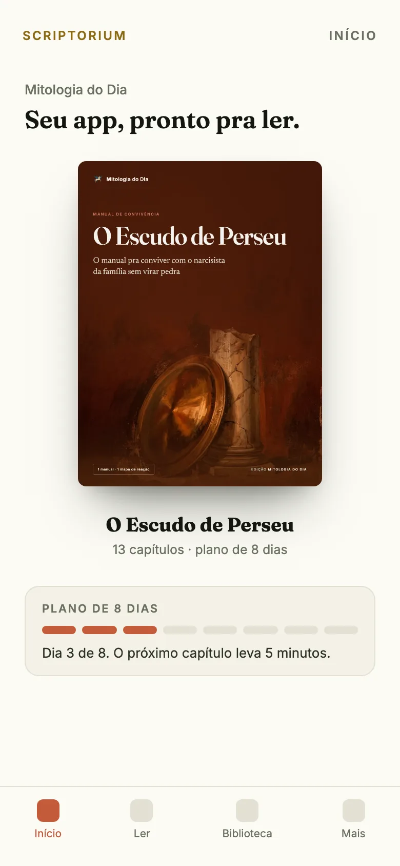 O app no celular
