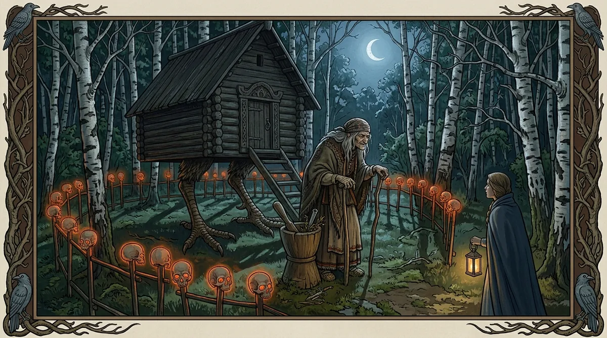 Baba Yaga, ilustração mitológica