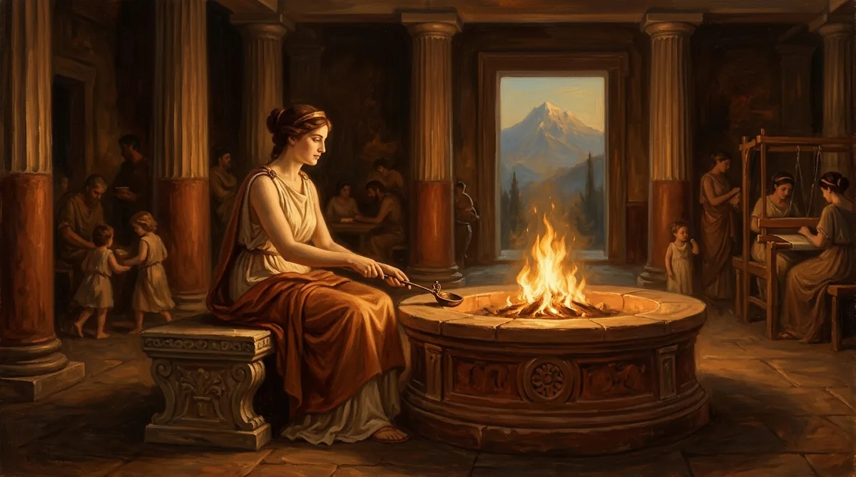 Héstia, ilustração mitológica