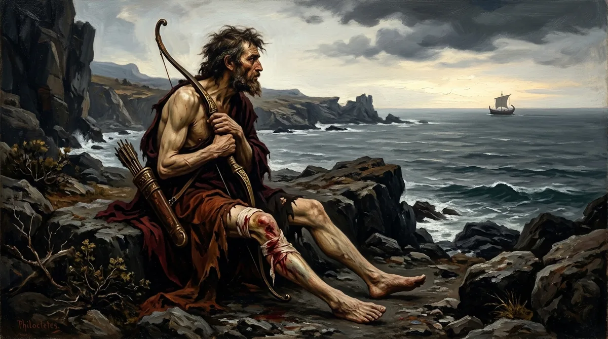 Filoctetes, ilustração mitológica