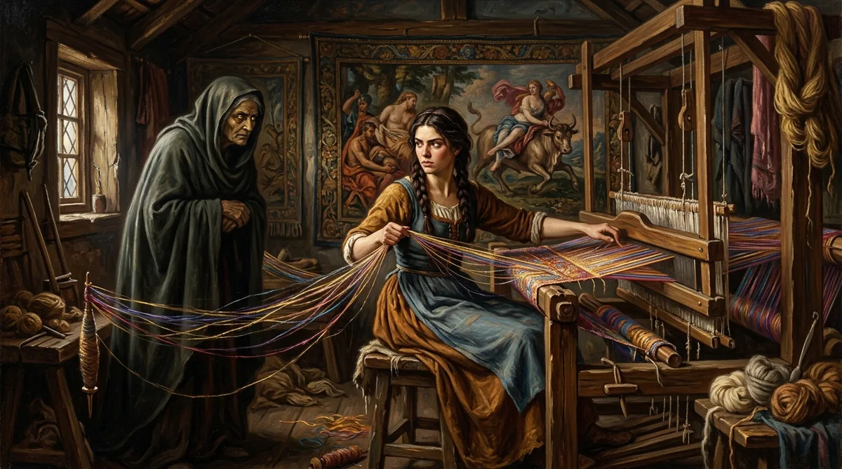 Aracne, ilustração mitológica