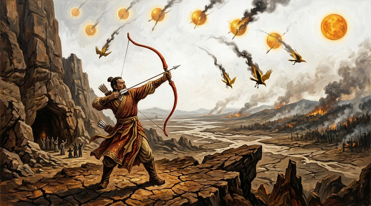 Hou Yi, ilustração mitológica