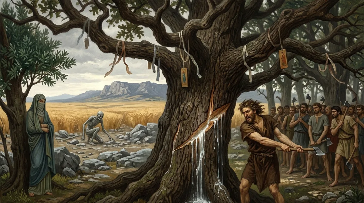 Erisictão, ilustração mitológica