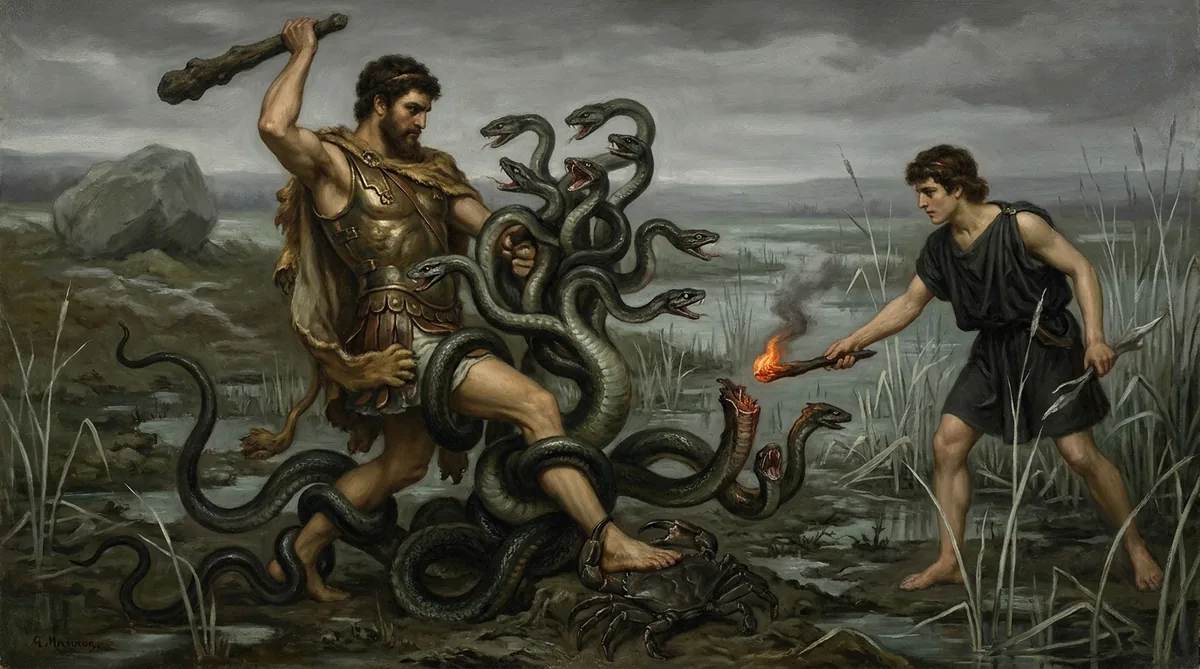 Hidra de Lerna, ilustração mitológica