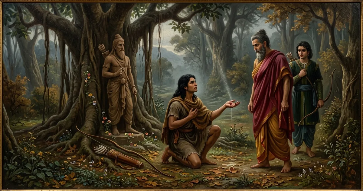Ekalavya, ilustração mitológica
