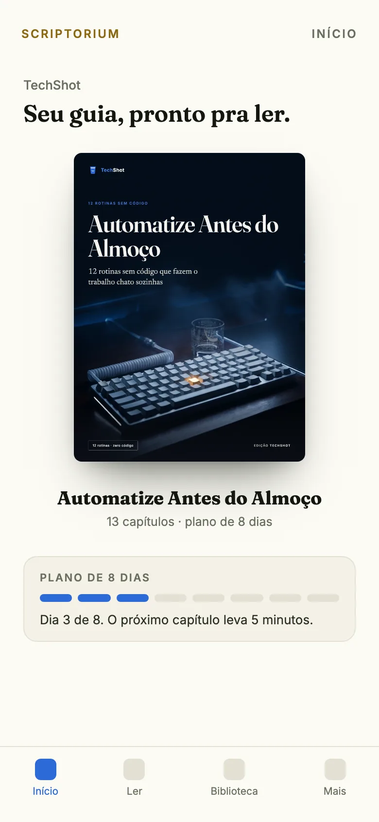 O app no celular