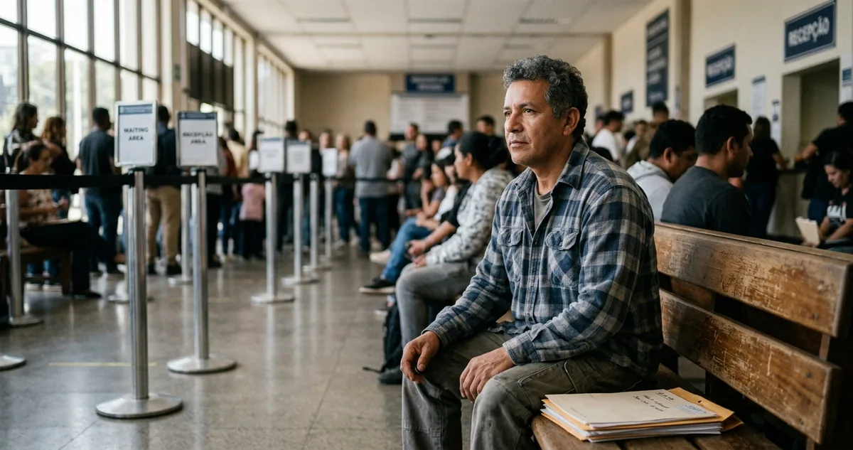 Boletim mensal de vistos com a linha dos Other Workers atrás da linha dos qualificados.