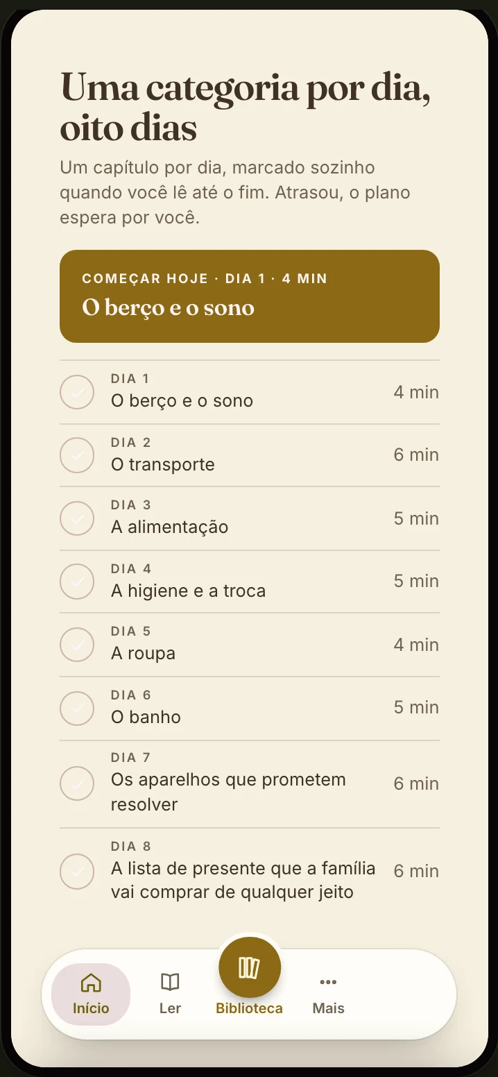 O ebook aberto no app