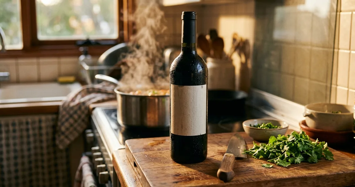 A casquinha de siri gratinada ao lado da taça de Albariño.
