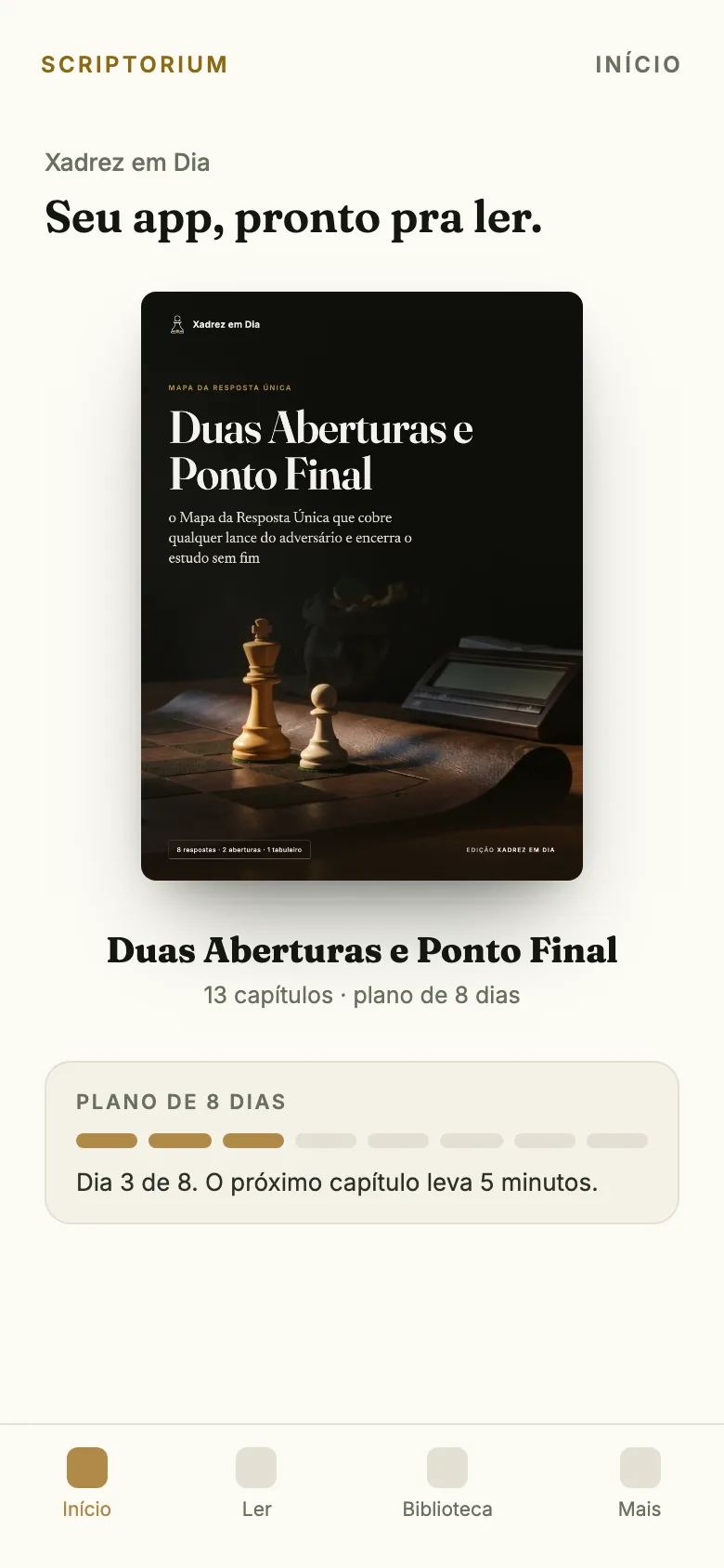 O app no celular