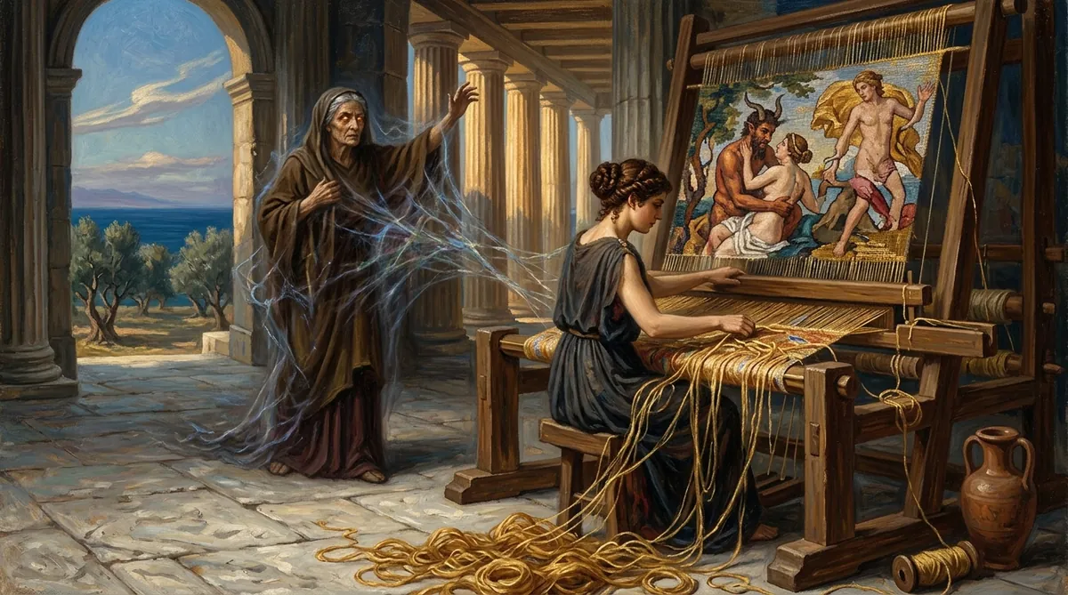 Aracne, ilustração mitológica