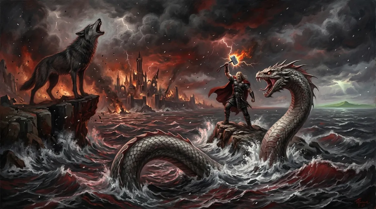 Ragnarök — ilustração mitológica